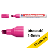 Offre : 10x Edding 3300 marqueur permanent (1 - 5 mm pointe biseautée) - rose 239761 - 1