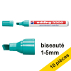 Offre : 10x Edding 3300 marqueur permanent (1 - 5 mm pointe biseautée) - turquoise 239762 - 1