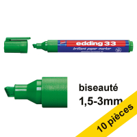 Edding Offre : 10x Edding 33 marqueur (1 - 5 mm biseautée) - vert  239747