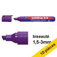 Offre : 10x Edding 33 marqueur (1 - 5 mm biseautée) - violet