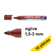 Offre : 10x Edding 360 marqueur pour tableau blanc (1,5 - 3 mm) - marron 240550 - 1