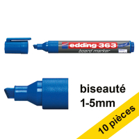 Offre : 10x Edding 363 marqueur pour tableau blanc (1 - 5 mm) - bleu