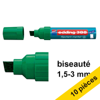 Offre : 10x Edding 388 marqueur pour chevalet (4 - 12 mm biseauté) - vert