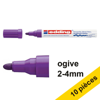 Offre : 10x Edding 4000 marqueur peinture à encre mate (2 - 4 mm ogive) - violet