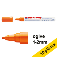 Offre : 10x Edding 4040 marqueur peinture à encre mate (1 - 2 mm ogive) - orange