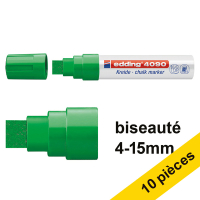Offre : 10x Edding 4090 marqueur craie liquide (4 - 15 mm) - vert