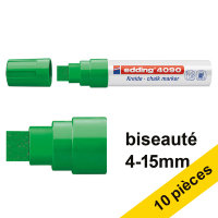 Edding Offre : 10x Edding 4090 marqueur craie liquide (4 - 15 mm) - vert  239524