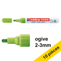 Offre : 10x Edding 4095 marqueur craie liquide (2 - 3 mm ogive) - vert clair
