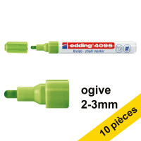 Edding Offre : 10x Edding 4095 marqueur craie liquide (2 - 3 mm ogive) - vert clair  239803