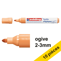 Edding Offre : 10x Edding 4500 marqueur textile (2 - 3 mm ogive) - orange clair  239833