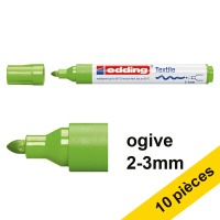 Edding Offre : 10x Edding 4500 marqueur textile (2 - 3 mm ogive) - vert clair  239832
