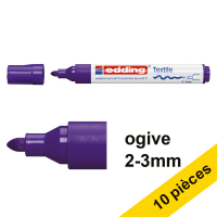Edding Offre : 10x Edding 4500 marqueur textile (2 - 3 mm ogive) - violet  239843