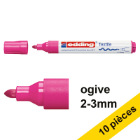 Edding Offre : 10x Edding 4500 marqueur textile (2 - 3 mm ogive) - violet fluo  239837