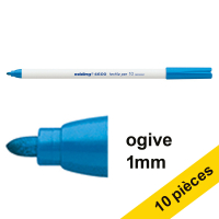 Edding Offre : 10x Edding 4600 marqueur textile (1 mm ogive) - bleu clair  239851