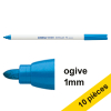 Offre : 10x Edding 4600 marqueur textile (1 mm ogive) - bleu clair 239851 - 1