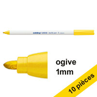 Edding Offre : 10x Edding 4600 marqueur textile (1 mm ogive) - jaune  239847