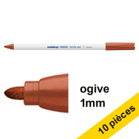 Offre : 10x Edding 4600 marqueur textile (1 mm ogive) - marron