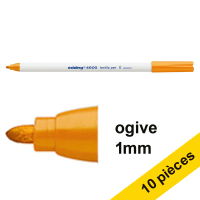 Offre : 10x Edding 4600 marqueur textile (1 mm ogive) - orange