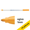 Offre : 10x Edding 4600 marqueur textile (1 mm ogive) - orange fluo 239855 - 1