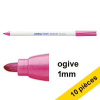 Edding Offre : 10x Edding 4600 marqueur textile (1 mm ogive) - rose  239862