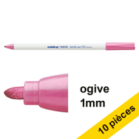 Edding Offre : 10x Edding 4600 marqueur textile (1 mm ogive) - rose fluo  239856