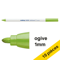 Edding Offre : 10x Edding 4600 marqueur textile (1 mm ogive) - vert clair  239852