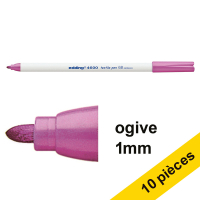 Offre : 10x Edding 4600 marqueur textile (1 mm ogive) - violet fluo