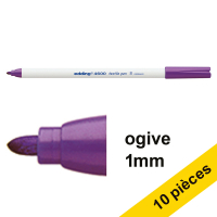 Edding Offre : 10x Edding 4600 marqueurs textile (1 mm ogive) - violet  239864