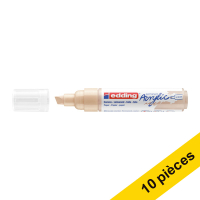 Offre : 10x Edding 5000 marqueur acrylique (5 - 10 mm biseautée) - beige chaud