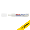 Offre : 10x Edding 5000 marqueur acrylique (5 - 10 mm biseautée) - blanc trafic 240247 - 1