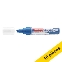 Edding Offre : 10x Edding 5000 marqueur acrylique (5 - 10 mm biseautée) - bleu gentiane  240236