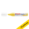 Offre : 10x Edding 5000 marqueur acrylique (5 - 10 mm biseautée) - jaune trafic 240238 - 1