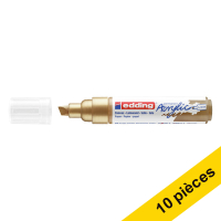 Offre : 10x Edding 5000 marqueur acrylique (5 - 10 mm biseautée) - or précieux