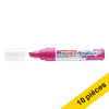 Offre : 10x Edding 5000 marqueur acrylique (5 - 10 mm biseautée) - telemagenta 240241 - 1