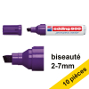 Offre : 10x Edding 500 marqueur permanent (2 - 7 mm pointe biseautée) - violet 239872 - 1