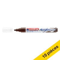 Offre : 10x Edding 5100 marqueur acrylique (2 - 3 mm ogive) - chocolat