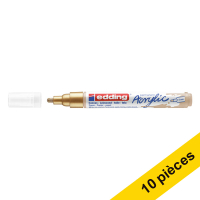 Offre : 10x Edding 5100 marqueur acrylique (2 - 3 mm ogive) - or précieux