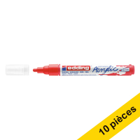 Edding Offre : 10x Edding 5100 marqueur acrylique (2 - 3 mm ogive) - rouge trafic  240261