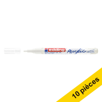 Offre : 10x Edding 5300 marqueur acrylique (1 - 2 mm ogive) - blanc trafic