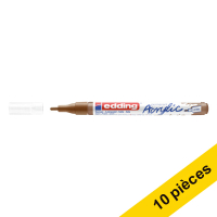 Offre : 10x Edding 5300 marqueur acrylique (1 - 2 mm ogive) - noisette