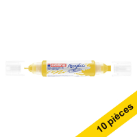 Offre : 10x Edding 5400 marqueur acrylique 3D double pointe (2 - 3 / 5 - 10 mm) - jaune trafic