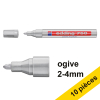 Offre : 10x Edding 750 marqueur peinture (2 - 4 mm ogive) - argent
