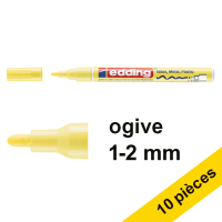 Offre : 10x Edding 751 marqueur peinture à encre laquée (1 - 2 mm ogive) - jaune pastel