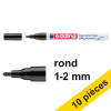 Offre : 10x Edding 751 marqueur peinture à encre laquée (1 - 2 mm ogive) - noir