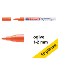 Offre : 10x Edding 751 marqueur peinture à encre laquée (1 - 2 mm ogive) - orange