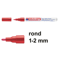 Offre : 10x Edding 751 marqueur peinture à encre laquée (1 - 2 mm ogive) - rouge