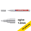 Offre : 10x Edding 751 marqueur peinture (1 - 2 mm ogive) - argent