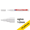 Offre : 10x Edding 751 marqueur peinture (1 - 2 mm ogive) - blanc