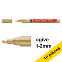 Offre : 10x  Edding 751 marqueur peinture (1 - 2 mm ogive) - or