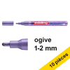 Offre : 10x Edding 751 marqueur peinture brillante (1 - 2 mm ogive) - violet métallisé 239551 - 1